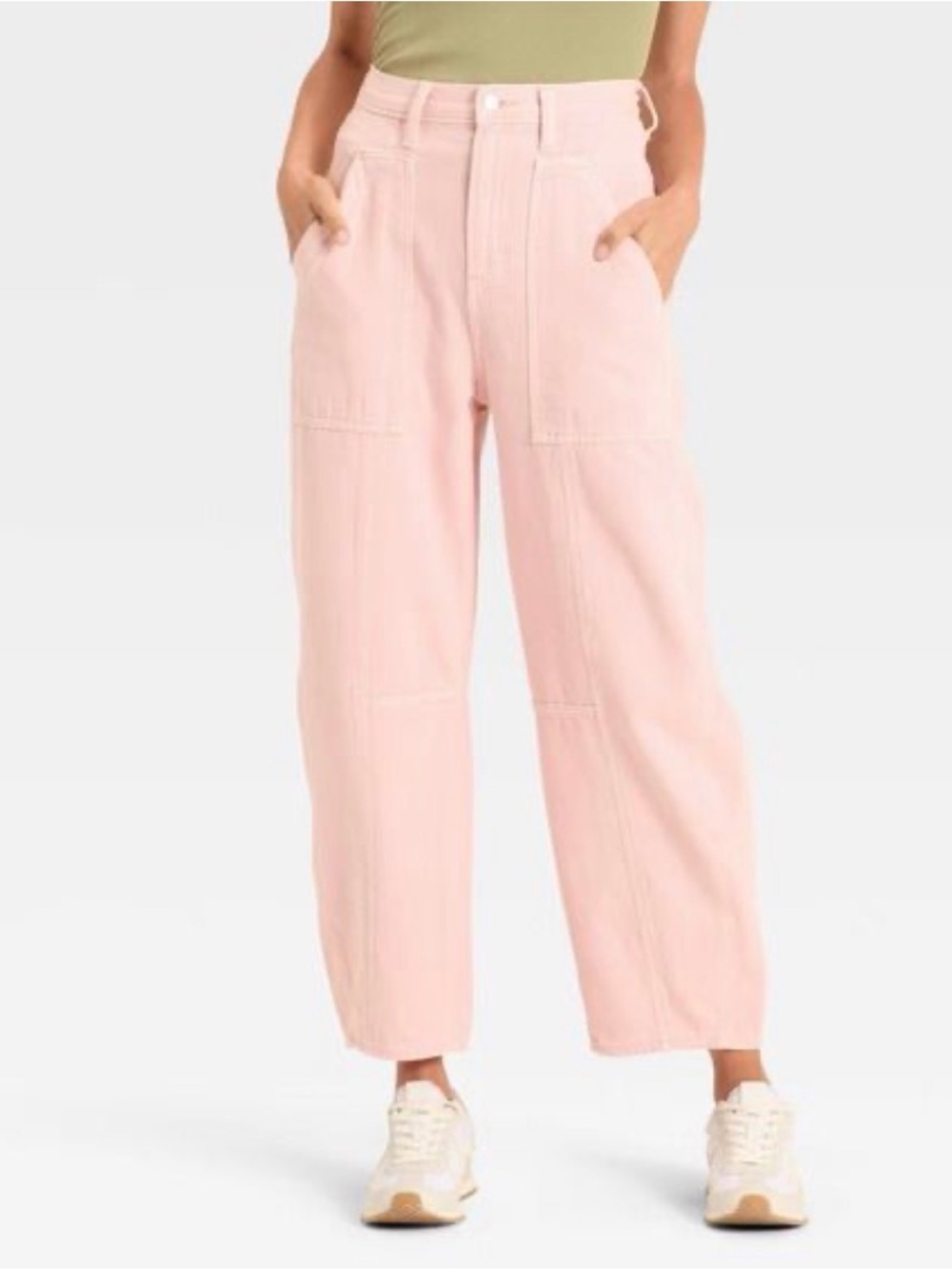 Universal Thread pink barrel jeans size 14 EUC